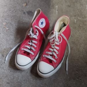 Converse All Star High Tops Red Mens Size 8.5